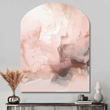 Pink Delicate Abstract Marble I - Asymmetric Metal Wall Art