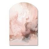 Pink Delicate Abstract Marble I - Asymmetric Metal Wall Art