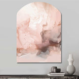 Pink Delicate Abstract Marble I - Asymmetric Metal Wall Art