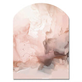 Pink Delicate Abstract Marble I - Asymmetric Metal Wall Art