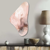 Pink Delicate Abstract Marble I - Asymmetric Metal Wall Art