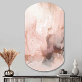 Pink Delicate Abstract Marble I - Asymmetric Metal Wall Art