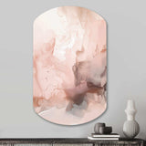 Pink Delicate Abstract Marble I - Asymmetric Metal Wall Art