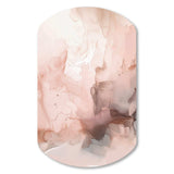 Pink Delicate Abstract Marble I - Asymmetric Metal Wall Art