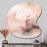 Pink Delicate Abstract Marble I - Asymmetric Metal Wall Art