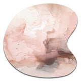 Pink Delicate Abstract Marble I - Asymmetric Metal Wall Art