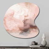 Pink Delicate Abstract Marble I - Asymmetric Metal Wall Art