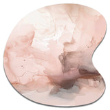 Pink Delicate Abstract Marble I - Asymmetric Metal Wall Art