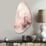 Pink Delicate Abstract Marble I - Asymmetric Metal Wall Art