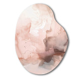 Pink Delicate Abstract Marble I - Asymmetric Metal Wall Art