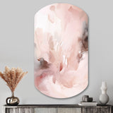 Pink Delicate Abstract Marble III - Asymmetric Metal Wall Art