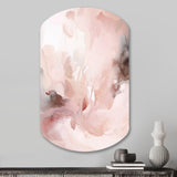 Pink Delicate Abstract Marble III - Asymmetric Metal Wall Art