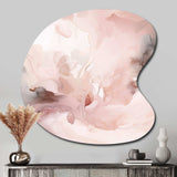 Pink Delicate Abstract Marble III - Asymmetric Metal Wall Art