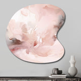 Pink Delicate Abstract Marble III - Asymmetric Metal Wall Art