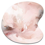 Pink Delicate Abstract Marble III - Asymmetric Metal Wall Art