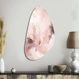 Pink Delicate Abstract Marble III - Asymmetric Metal Wall Art