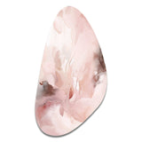 Pink Delicate Abstract Marble III - Asymmetric Metal Wall Art