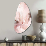 Pink Delicate Abstract Marble III - Asymmetric Metal Wall Art