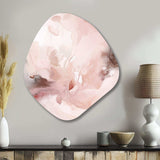 Pink Delicate Abstract Marble III - Asymmetric Metal Wall Art