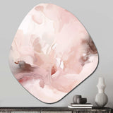 Pink Delicate Abstract Marble III - Asymmetric Metal Wall Art