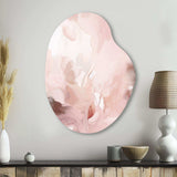 Pink Delicate Abstract Marble III - Asymmetric Metal Wall Art