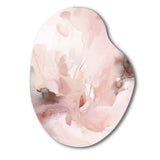 Pink Delicate Abstract Marble III - Asymmetric Metal Wall Art