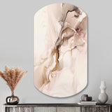 Brown Abstract Delicate Marble I - Asymmetric Metal Wall Art