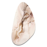 Brown Abstract Delicate Marble I - Asymmetric Metal Wall Art