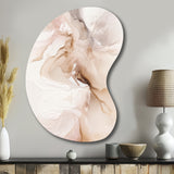 Brown Abstract Delicate Marble II - Asymmetric Metal Wall Art