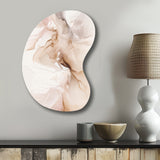 Brown Abstract Delicate Marble II - Asymmetric Metal Wall Art