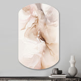 Brown Abstract Delicate Marble II - Asymmetric Metal Wall Art