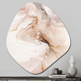 Brown Abstract Delicate Marble II - Asymmetric Metal Wall Art