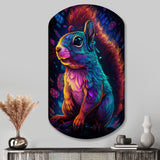 Colorful Squirrel - Asymmetric Metal Wall Art