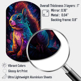 Colorful Squirrel - Asymmetric Metal Wall Art