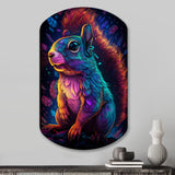 Colorful Squirrel - Asymmetric Metal Wall Art