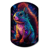 Colorful Squirrel - Asymmetric Metal Wall Art