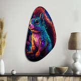 Colorful Squirrel - Asymmetric Metal Wall Art