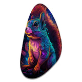 Colorful Squirrel - Asymmetric Metal Wall Art