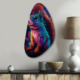 Colorful Squirrel - Asymmetric Metal Wall Art