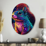 Colorful Squirrel - Asymmetric Metal Wall Art