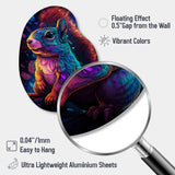 Colorful Squirrel - Asymmetric Metal Wall Art