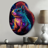 Colorful Squirrel - Asymmetric Metal Wall Art