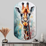 Abstract Giraffe Portrait - Asymmetric Metal Wall Art