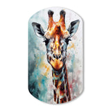 Abstract Giraffe Portrait - Asymmetric Metal Wall Art