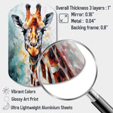 Abstract Giraffe Portrait - Asymmetric Metal Wall Art