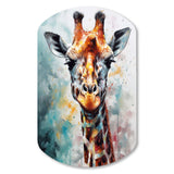 Abstract Giraffe Portrait - Asymmetric Metal Wall Art