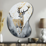 Brown Deer In The Wild Painting II - Asymmetric Metal Wall Art