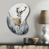 Brown Deer In The Wild Painting II - Asymmetric Metal Wall Art