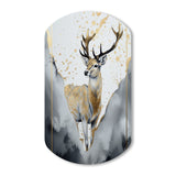 Brown Deer In The Wild Painting II - Asymmetric Metal Wall Art