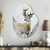 Brown Deer In The Wild Painting II - Asymmetric Metal Wall Art